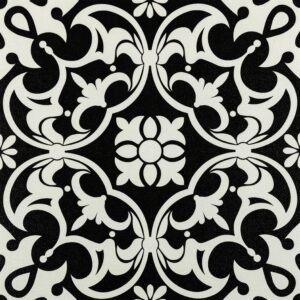 Peel and Stick Floor Tiles Self Adhesive Vinyl Flooring Waterproof Black and White Applique Effect for Kitchen Bathroom Hallway 30x30 10pcs(0.9㎡)