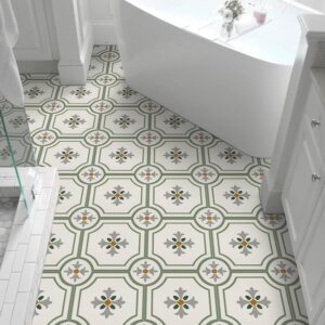 Floor Tiles Self Adhesive, Peel and Stick Floor Tiles Vinyl Flooring Waterproof for Kitchen Living Room and Bathroom DIY Flooring 30x30cm 10pcs (0.9㎡)